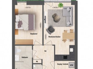 BG-2 Appartement Type B2 in Zaamslag