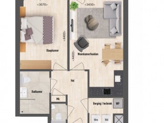 1-6 Appartement Type B2 in Zaamslag